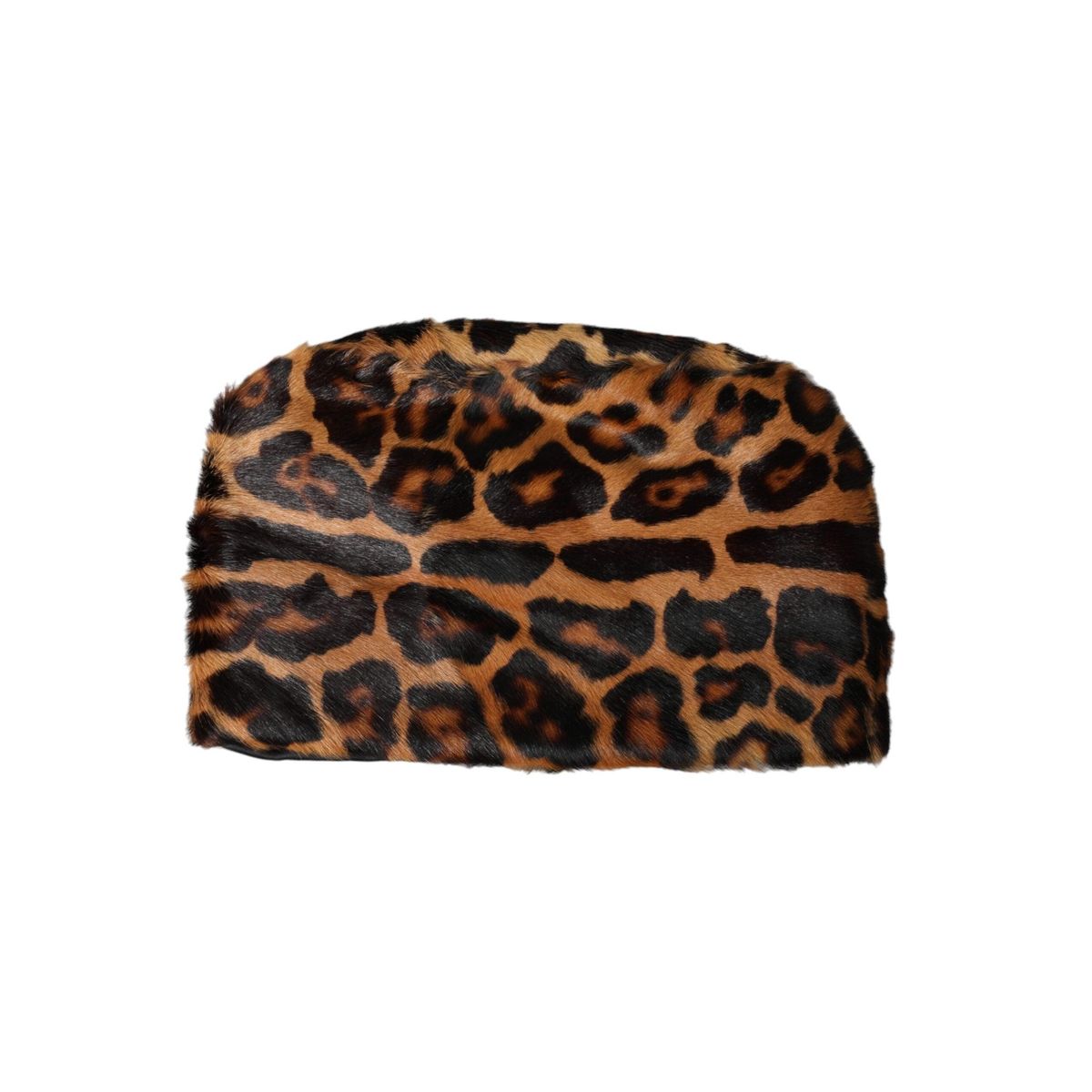 Dolce & Gabbana Brown Leopard Fur Dame Bucket Hat