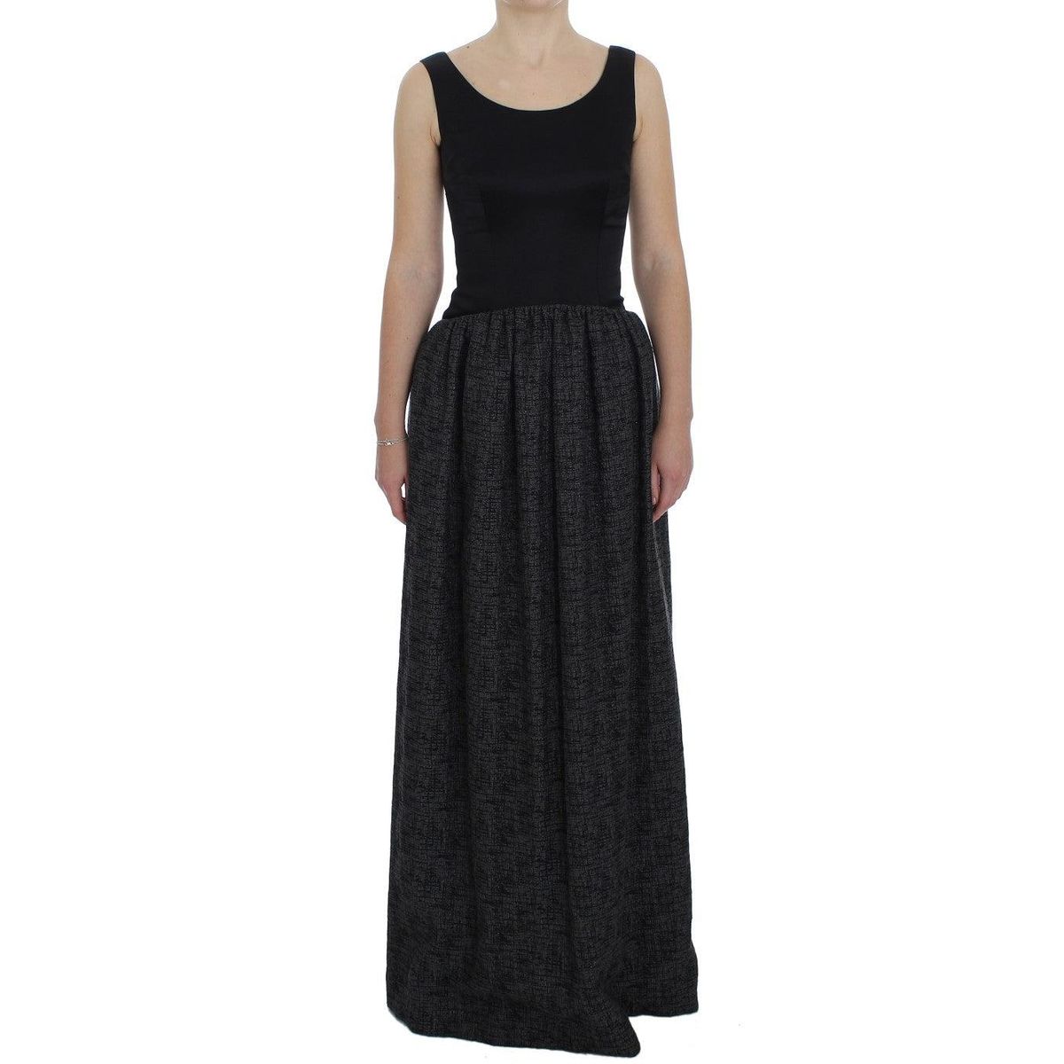 Dolce & Gabbana Elegant Black Full-Length Sheath Dress