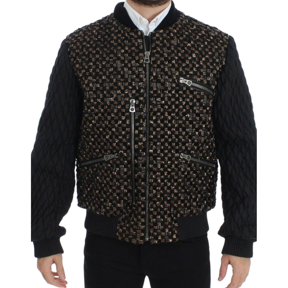 Dolce & Gabbana Elegant Black Sequined Designer Jacket