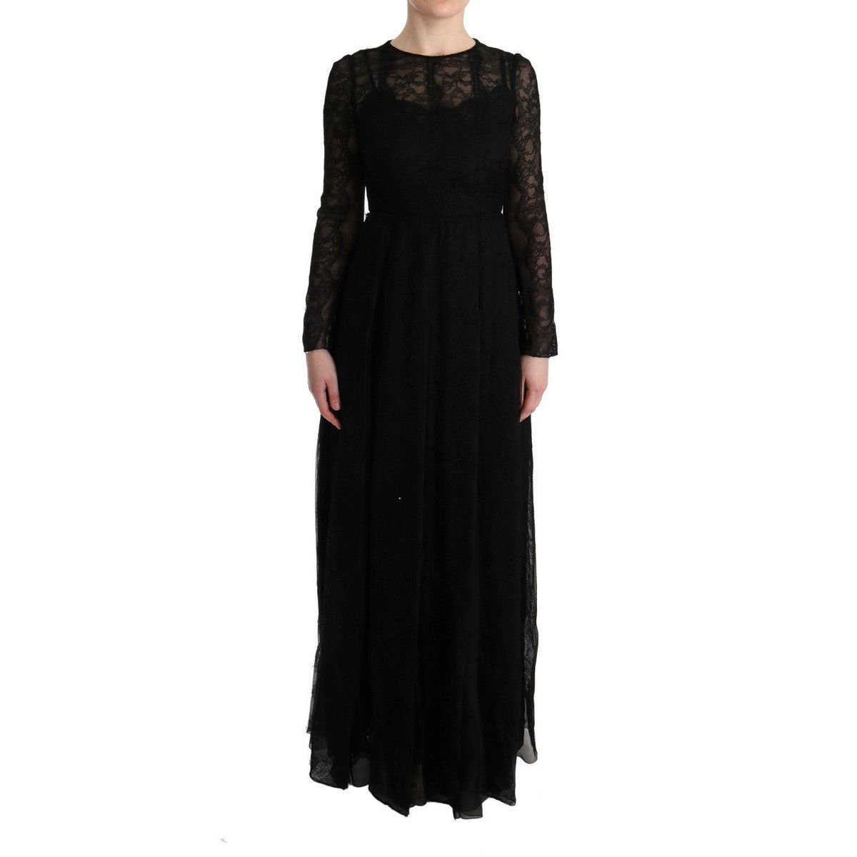 Dolce & Gabbana Elegant Black Sheath Long Sleeve Dress