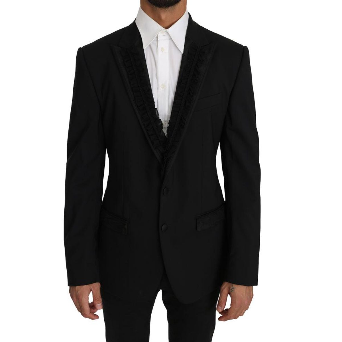 Dolce & Gabbana Elegant Black Slim Fit Martini Blazer Jacket