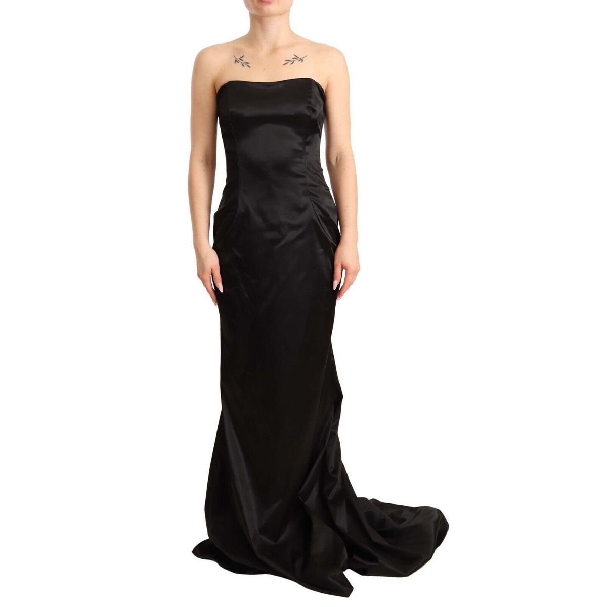 Dolce & Gabbana Elegant Black Strapless Mermaid Dress