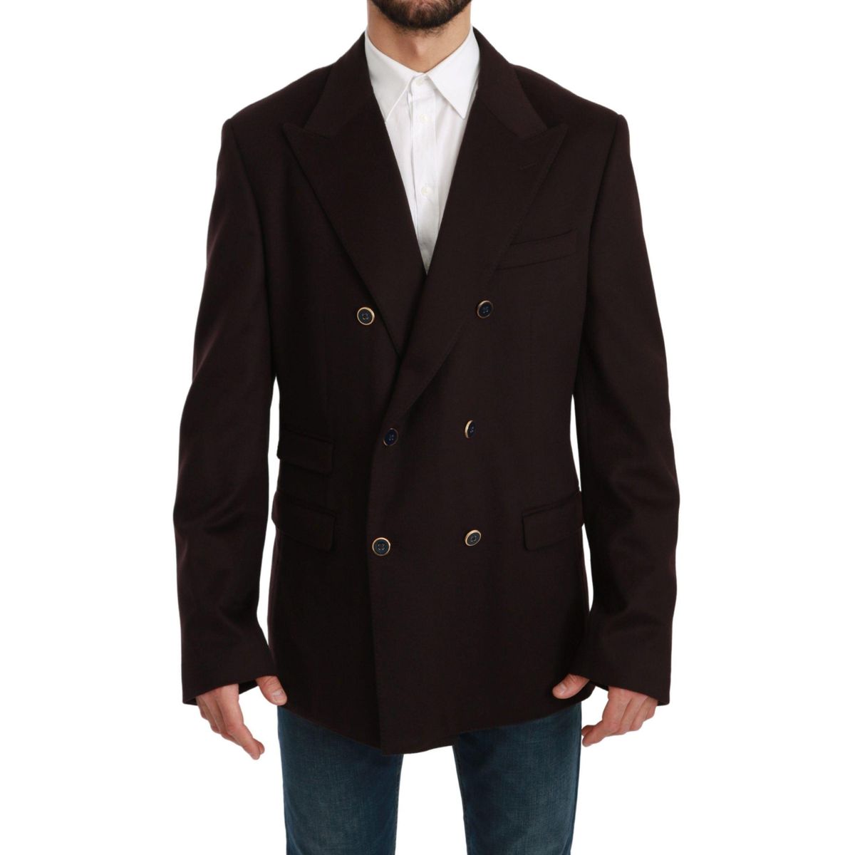 Dolce & Gabbana Elegant Bordeaux Taormina Cashmere Blazer