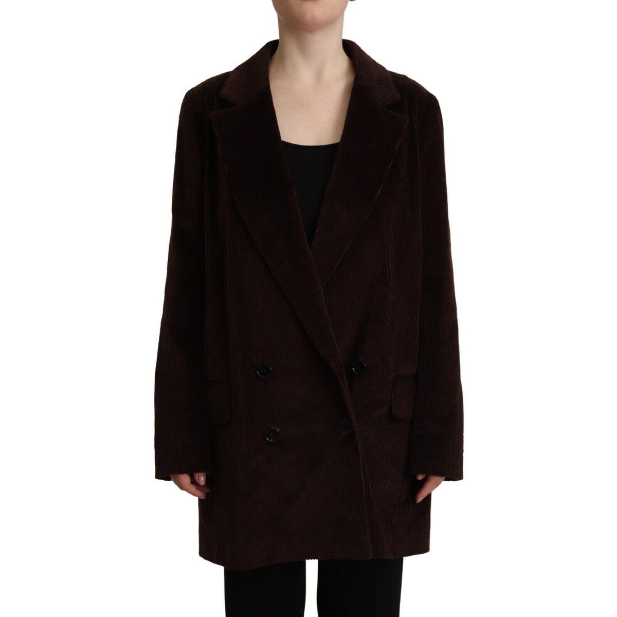 Dolce & Gabbana Elegant Burgundy Double-Breasted Trench Coat