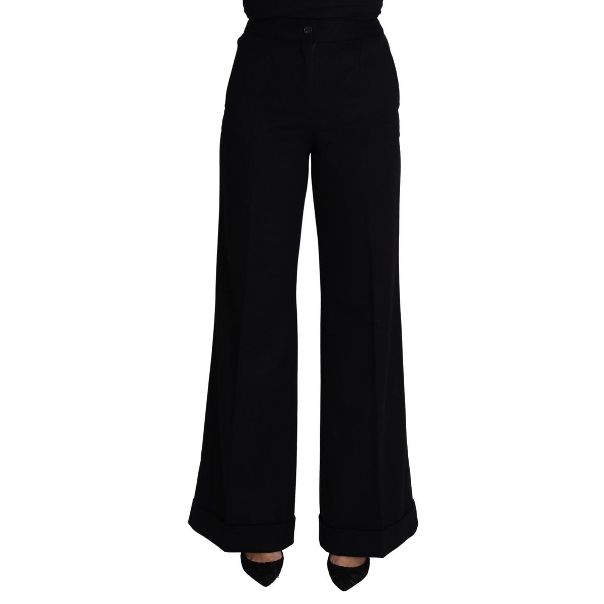 Dolce & Gabbana Elegant Cashmere Wide Leg Trousers