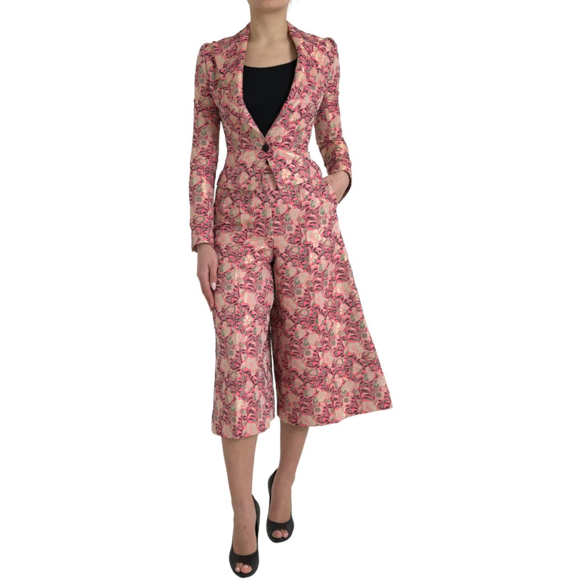 Dolce & Gabbana Elegant Pink Slim Fit Two-Piece Suit