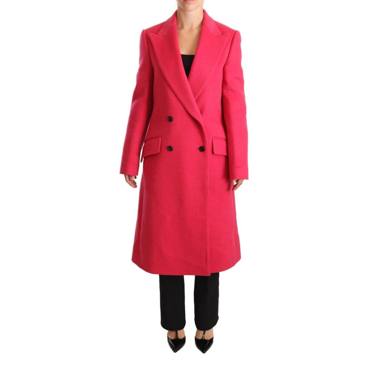 Dolce & Gabbana Elegant Pink Wool-Cashmere Coat