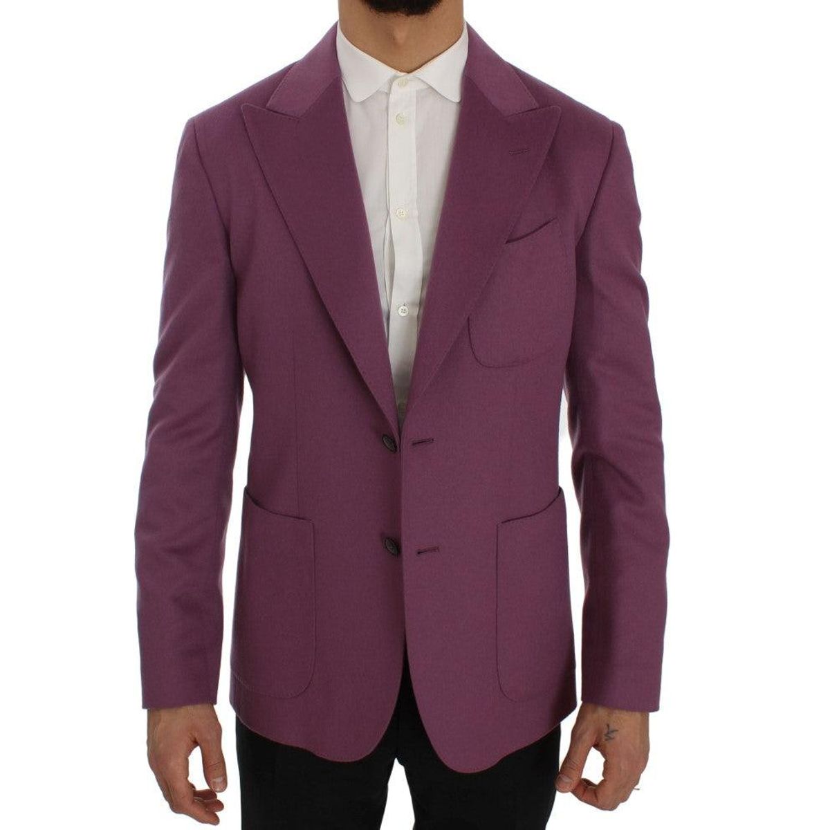 Dolce & Gabbana Elegant Purple Cashmere-Silk Blend Blazer