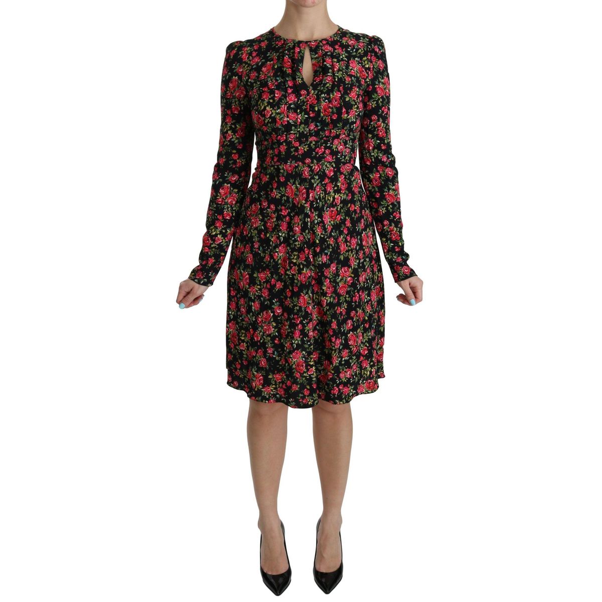 Dolce & Gabbana Floral A-Line Viscose Knee Length Dress