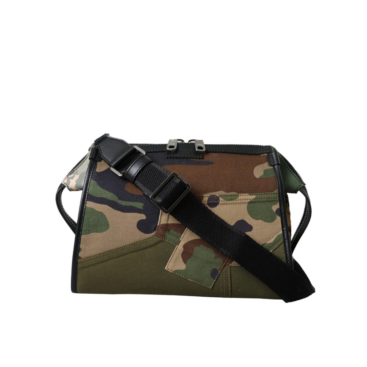 Dolce & Gabbana Multicolor Camouflage Patchwork Crossbody Bag