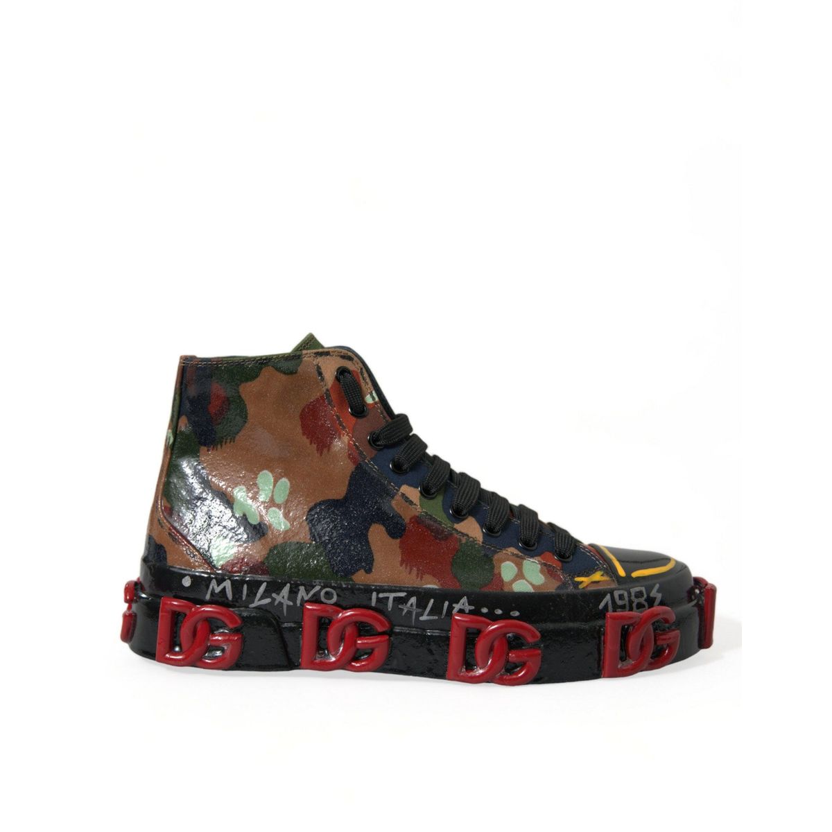 Dolce & Gabbana Multicolor High-Top Sneakers with Luxe Appeal