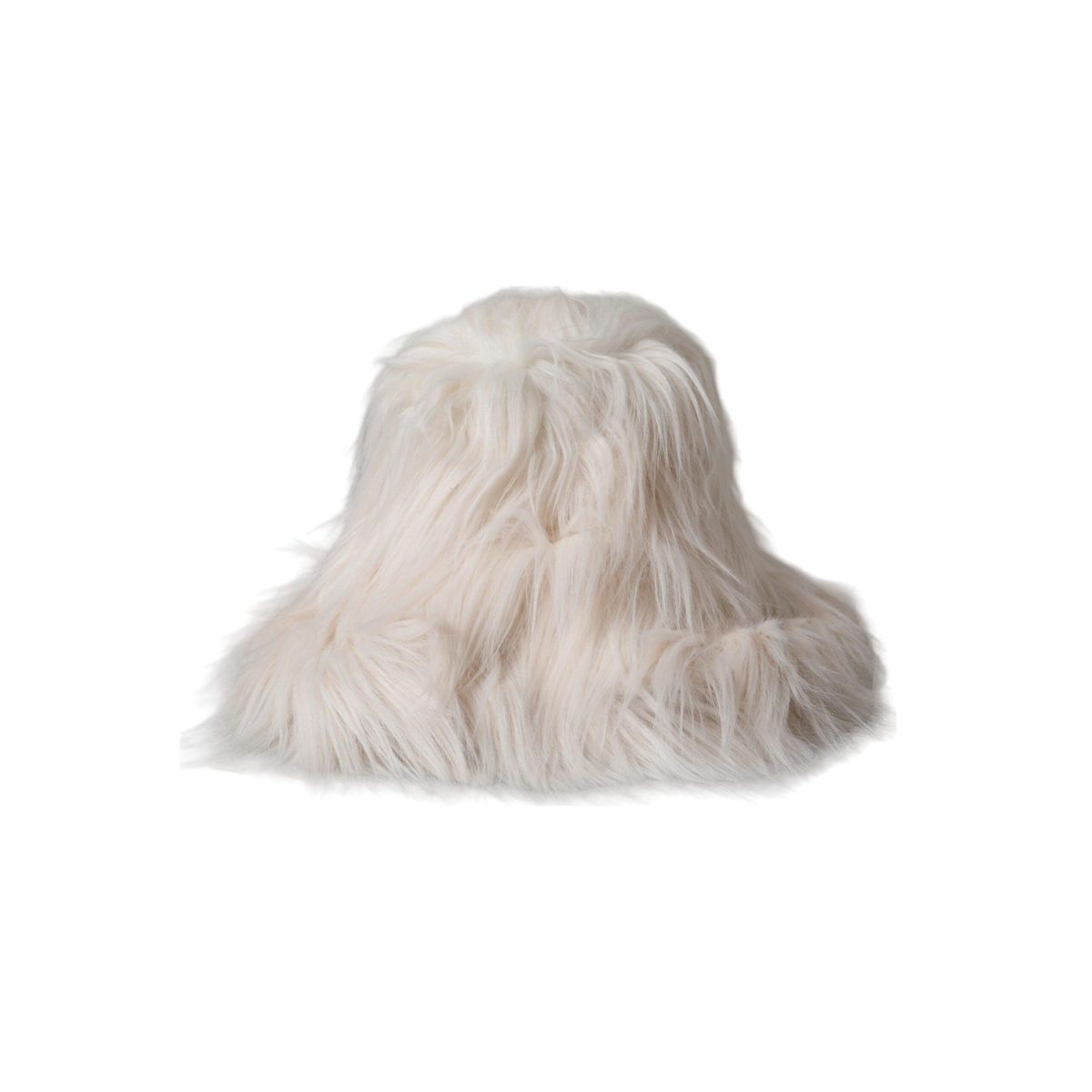 Dolce & Gabbana Off White Acrylic Fur Dames Bucket Hat