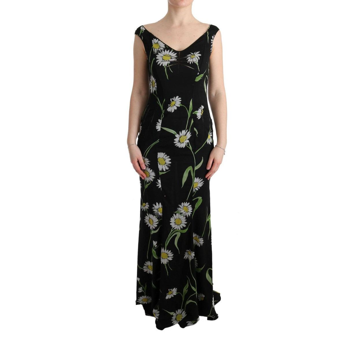 Dolce & Gabbana Sunflower Print Full Length Sheath Dress