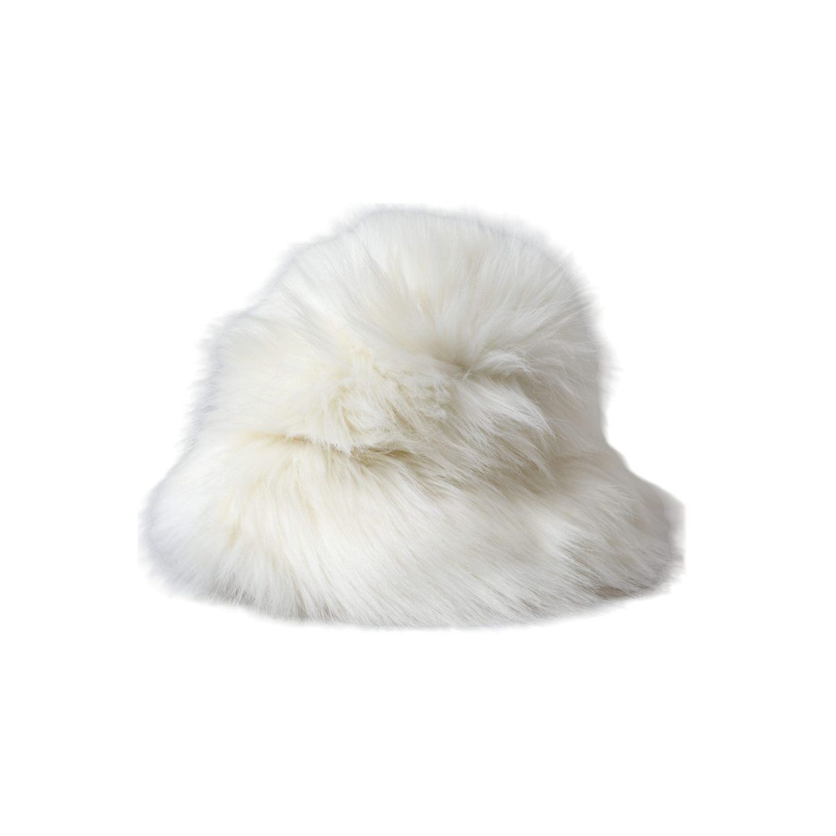 Dolce & Gabbana White Acrylic Fur Dames Bucket Hat