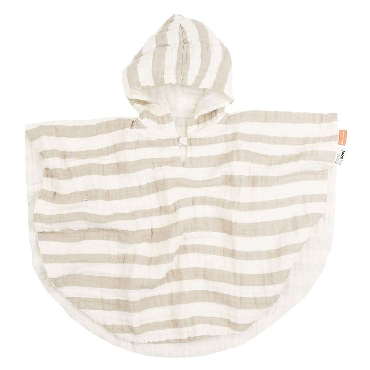 Done By Deer Badeponcho - 68x50 cm - Stripes Sand