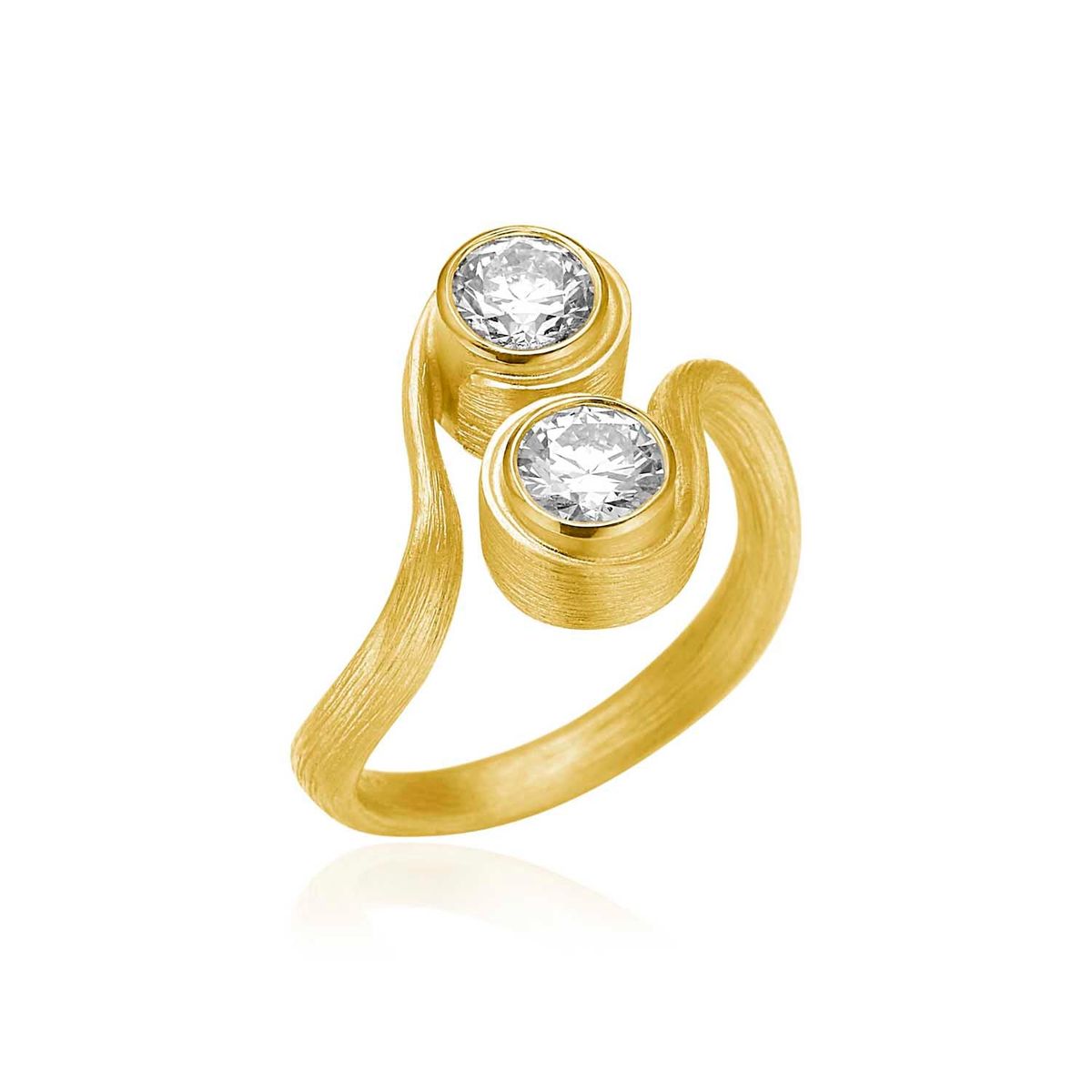 Dulong Fine Jewelry - Vega Duo Diamond, 2x0,40 ct. J/si1 18 kt. guld