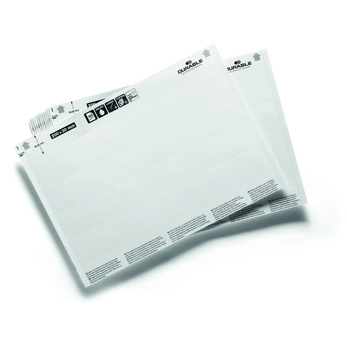 Durable indstiksark til Scanfix, C-profil og Labelfix 200 mm x 30 mm