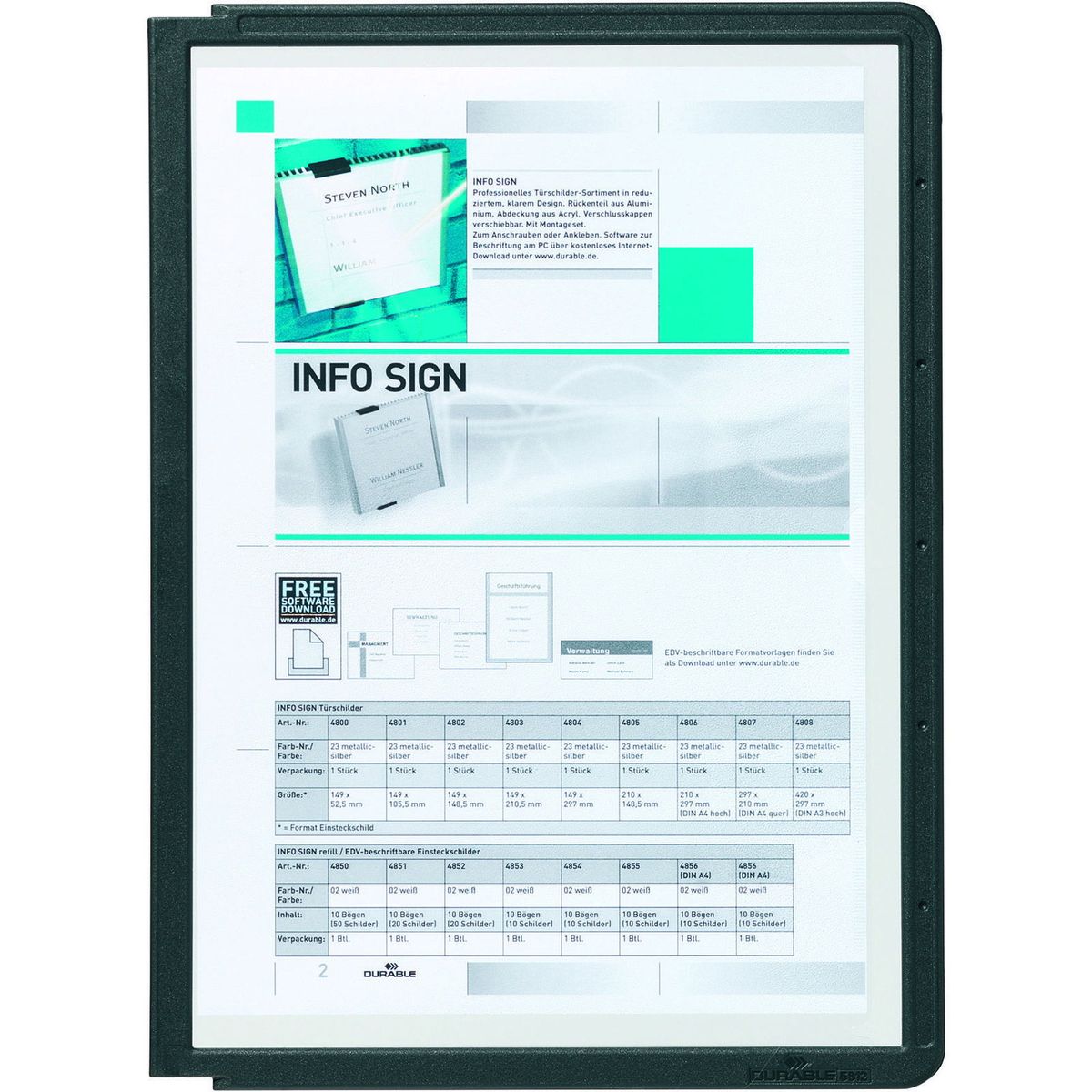 Durable Sherpa Panel registerlomme sort A5