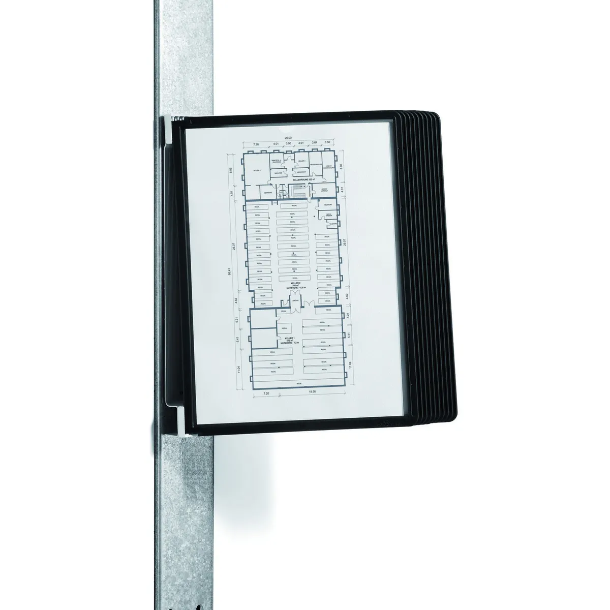 Durable Vario magnet wall 10 registersystem sort A4