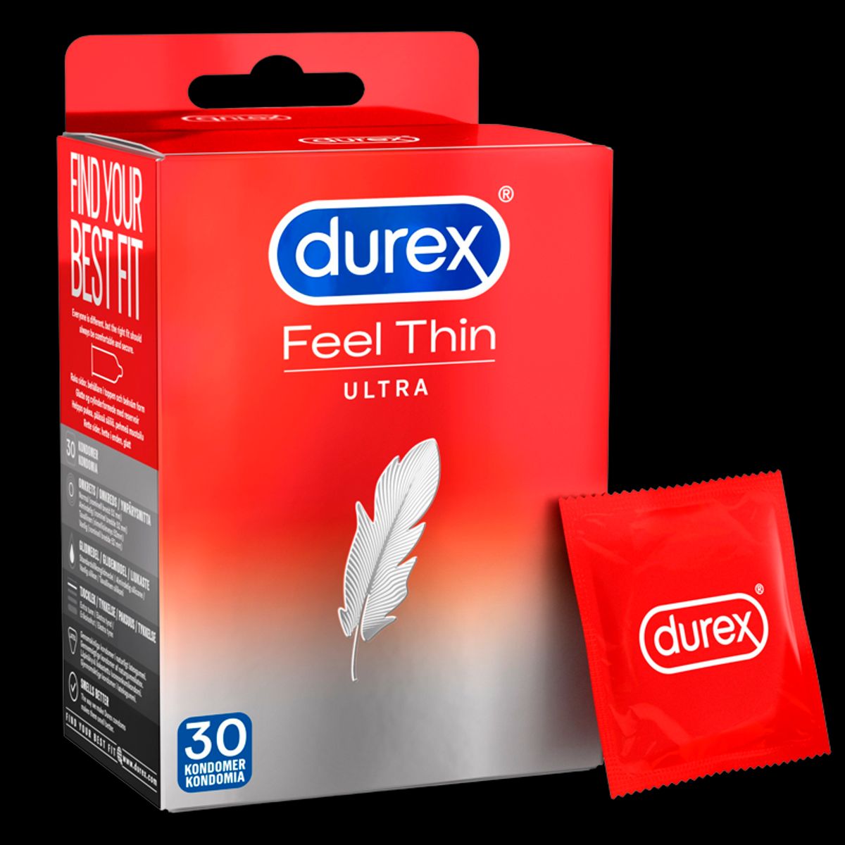 Durex Featherlite Ultra Kondomer Big Pack (30 stk)