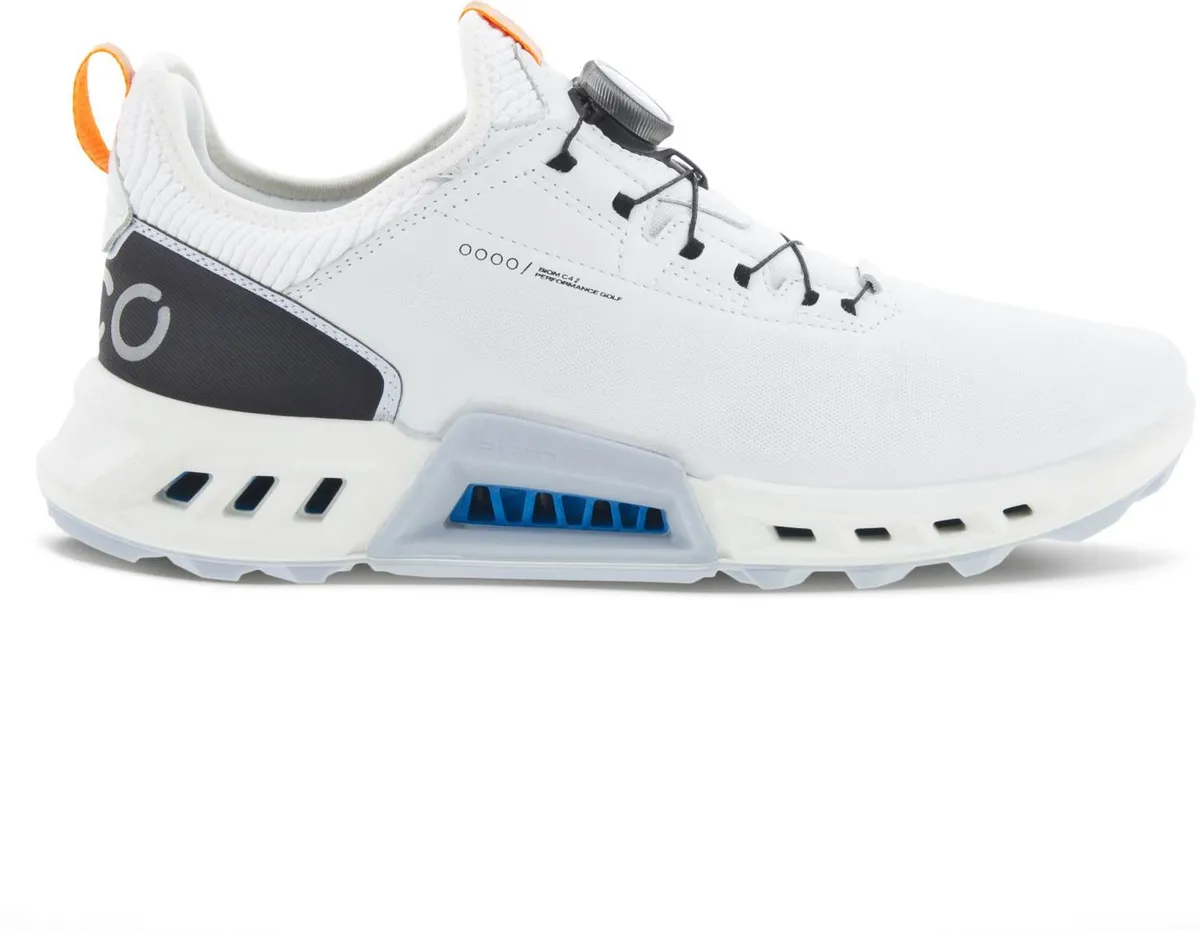 Ecco Biom C4 BOA Vandtætte Herre Golfsko Uden Spikes - White - Str. 39 Normal