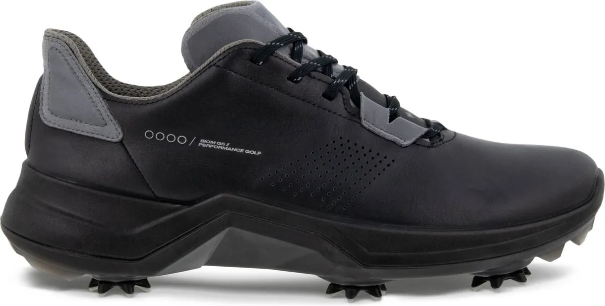 Ecco Biom G5 Vandtætte Herre Golfsko Med Spikes - Black/Steel - Str. 39 Normal