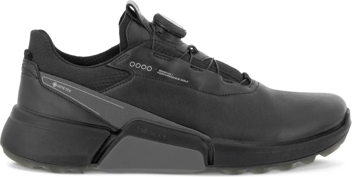 Ecco Biom Hybrid 4 (2023) BOA Vandtætte Dame Golfsko Uden Spikes - Black/Magnet/Black - Str. 36 Normal