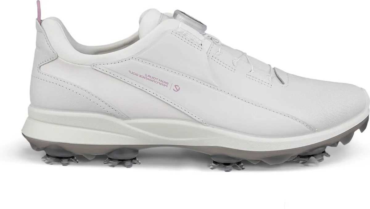 Ecco Biom Tour BOA Vandtætte Dame Golfsko Med Spikes - White - Str. 36 Normal