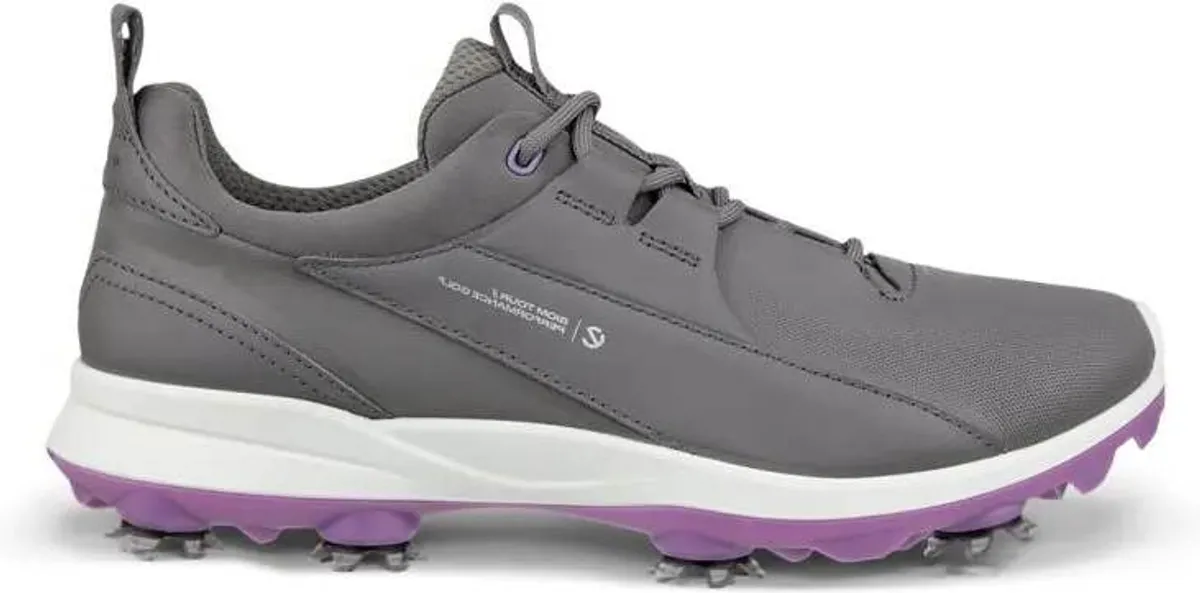 Ecco Biom Tour Vandtætte Dame Golfsko Med Spikes - Steel - Str. 36 Normal