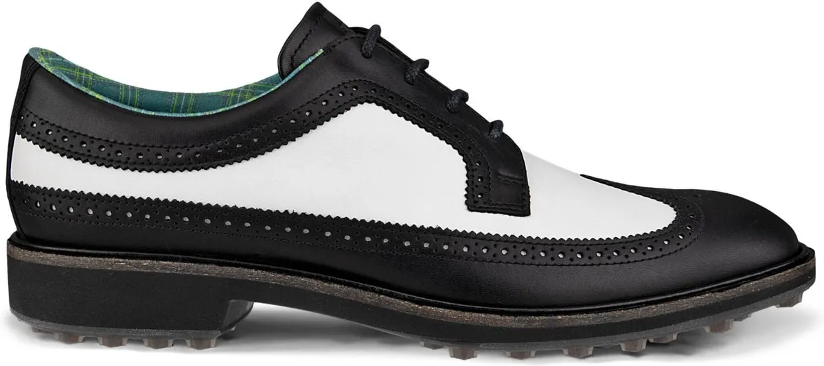 Ecco Classic Hybrid (Kiltie Version) Vandtætte Herre Golfsko Uden Spikes - Black/White - Str. 41 Normal