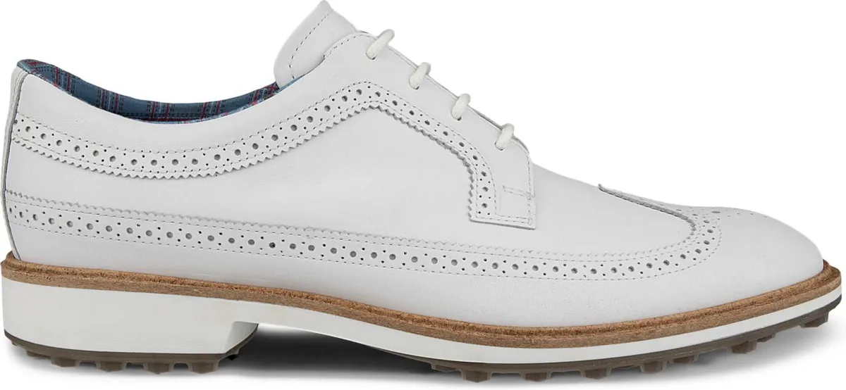 Ecco Classic Hybrid (Kiltie Version) Vandtætte Herre Golfsko Uden Spikes - White - Str. 39 Normal