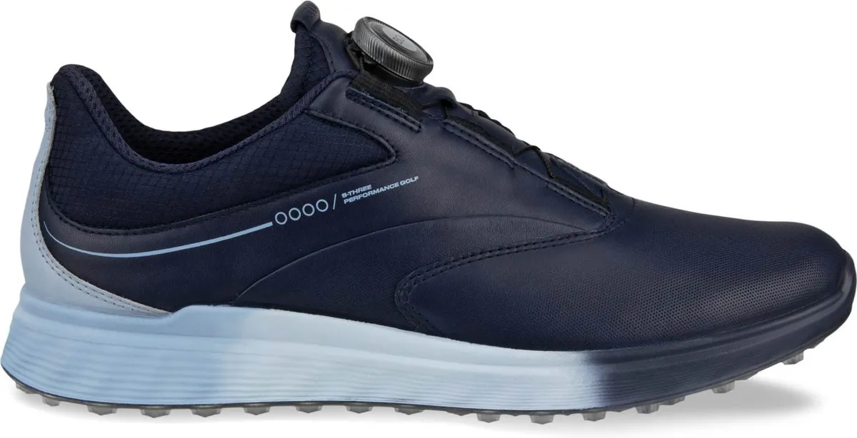 Ecco S-Three (2023) BOA Vandtætte Dame Golfsko Uden Spikes - Night Sky - Str. 37 Normal