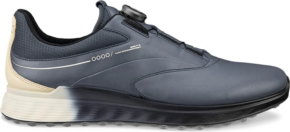 Ecco S-Three (2023) BOA Vandtætte Herre Golfsko Uden Spikes - Ombre/Sand - Str. 40 Normal