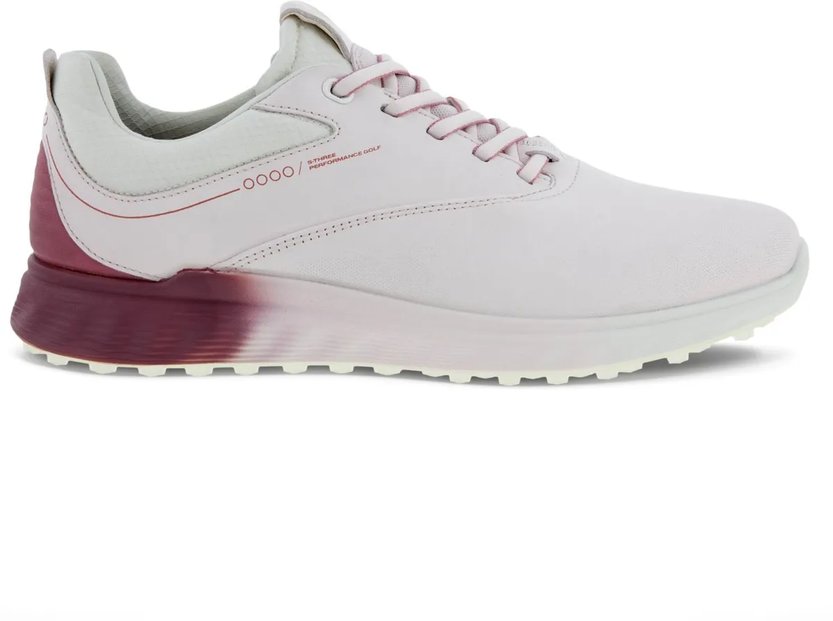 Ecco S-Three (2023) Vandtætte Dame Golfsko Uden Spikes - Delicacy/Blush/Delicacy - Str. 36 Normal