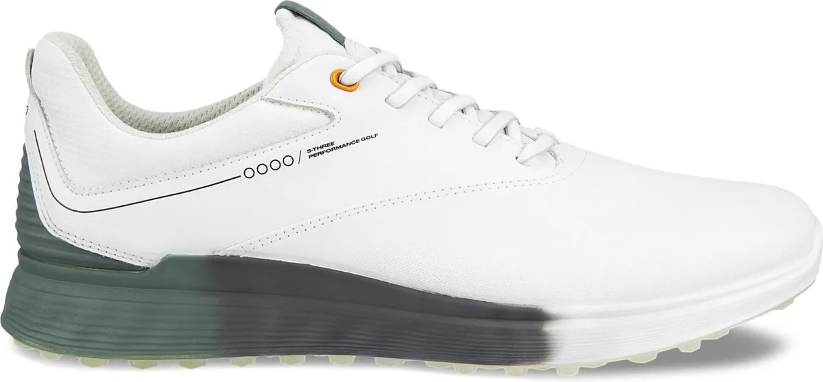 Ecco S-Three (2023) Vandtætte Herre Golfsko Uden Spikes - White - Str. 39 Normal