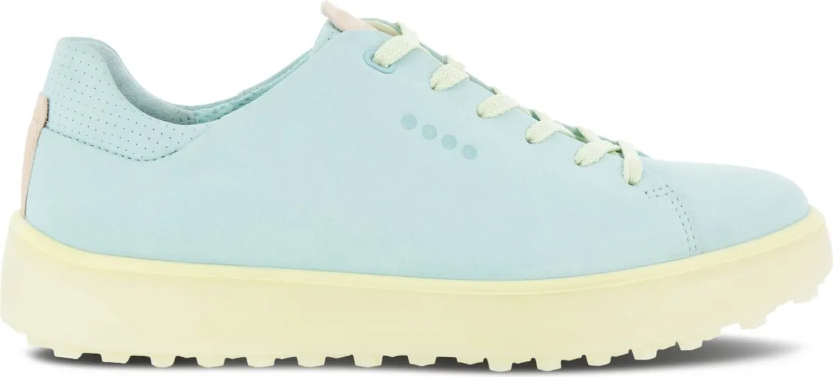 Ecco Tray Vandtætte Dame Golfsko Uden Spikes - Eggshell Blue/Sherbet - Str. 38 Normal