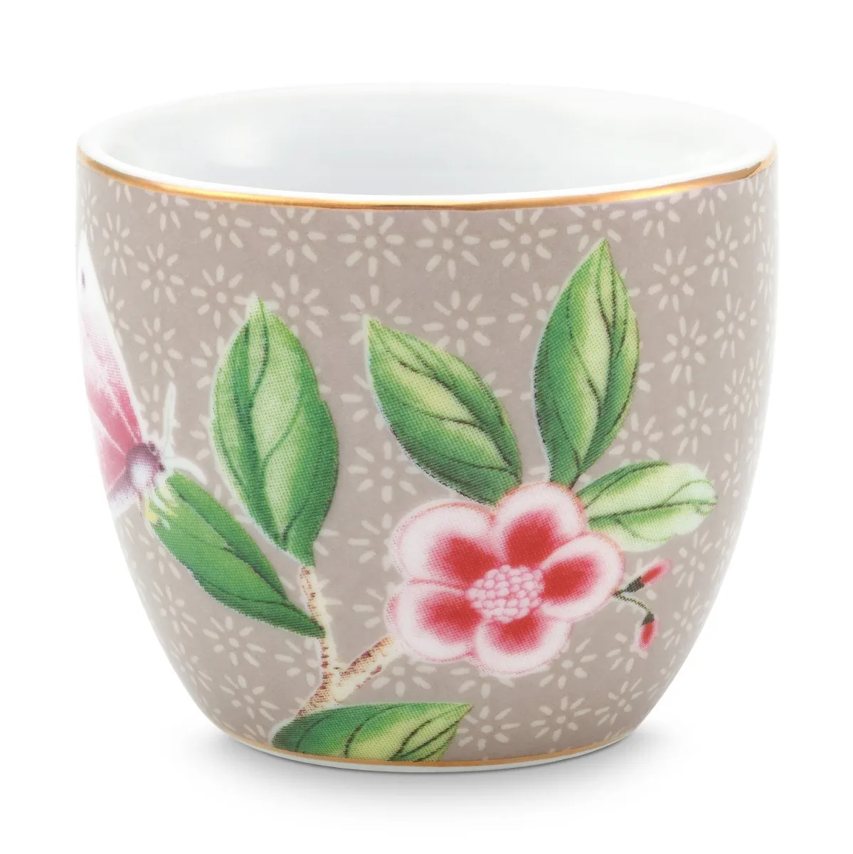 Egg Cup Blushing Birds Khaki