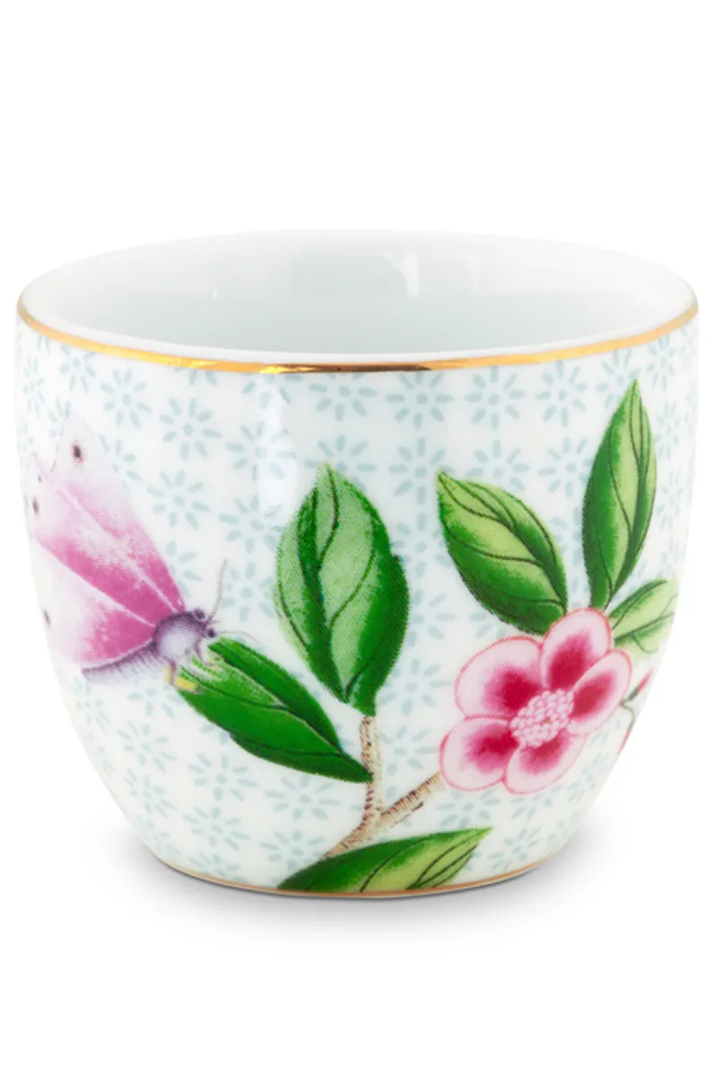 Egg Cup Blushing Birds White