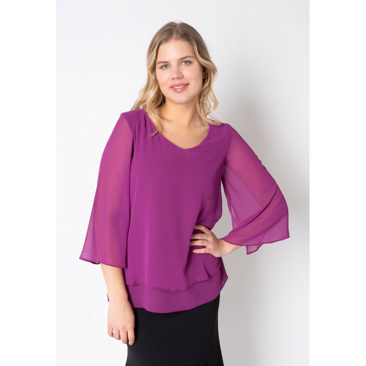 Elcamma - Burgaville Pink - Bluse - 40