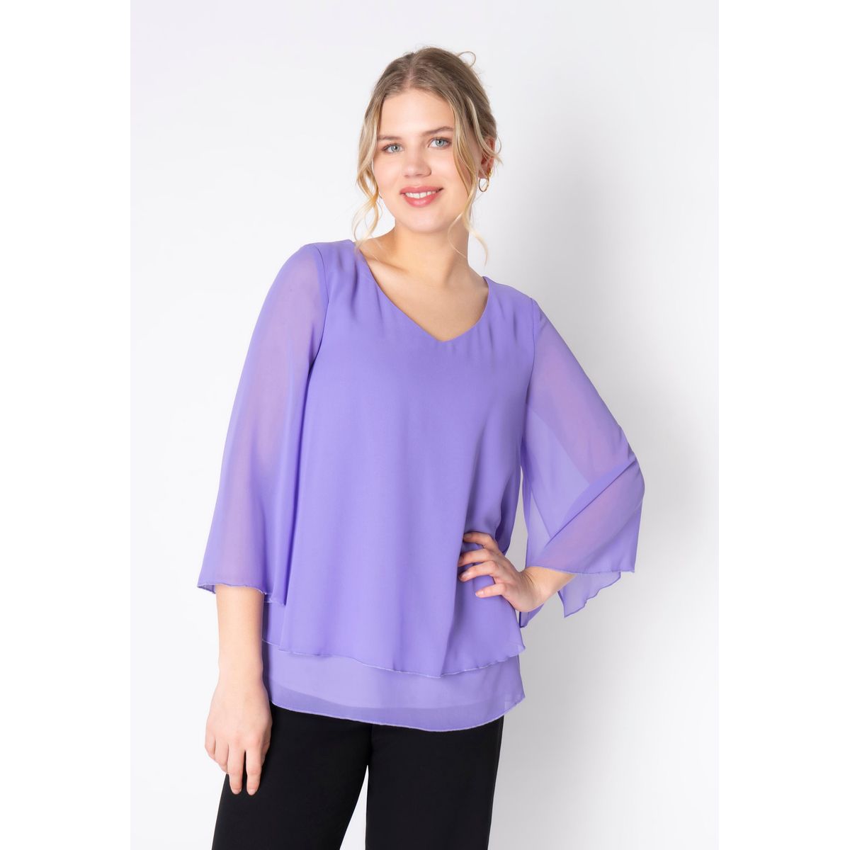 Elcamma - Lavender Purple - Bluse - 48