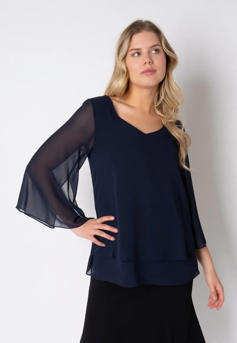 Elcamma - Navy Blue - Bluse - 36