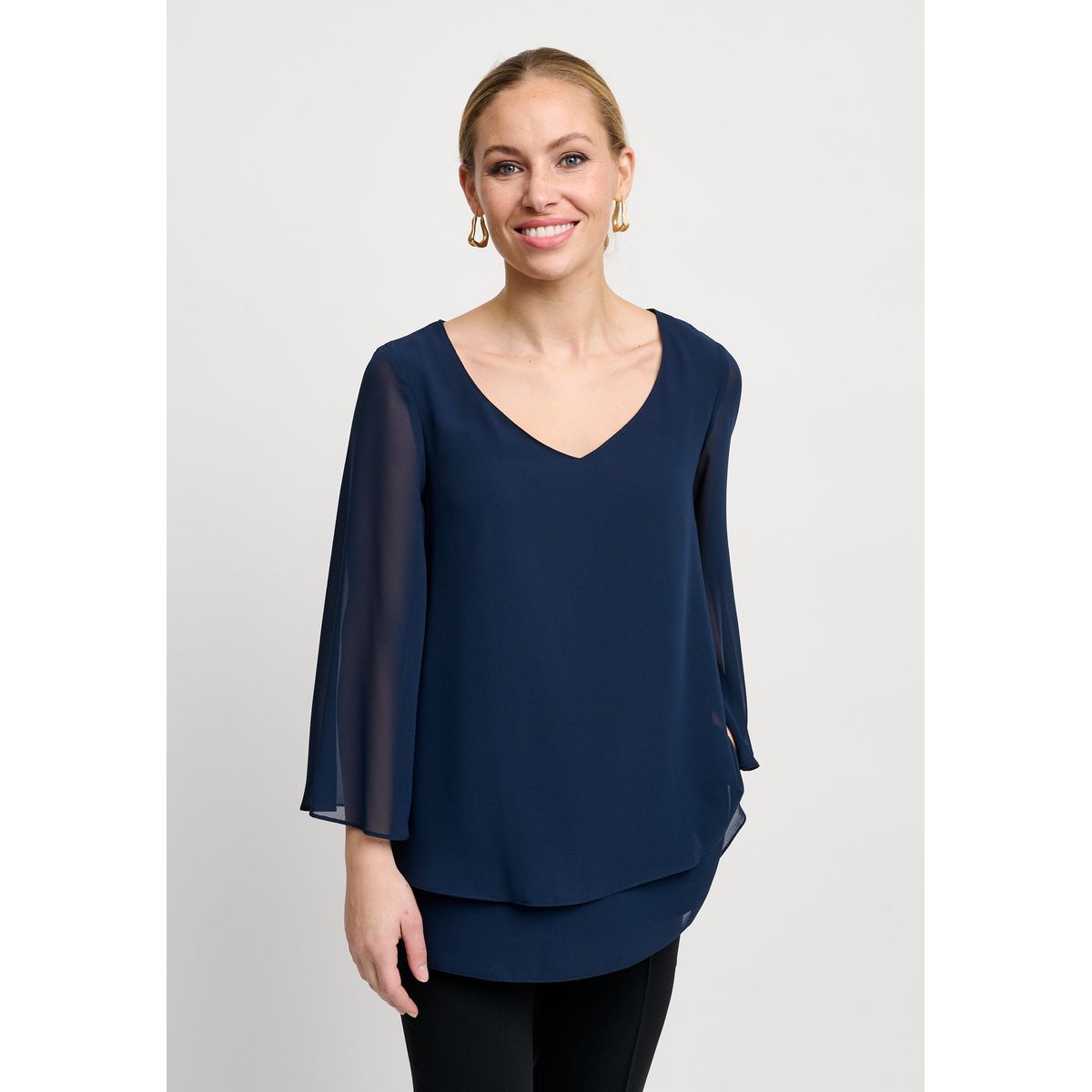 Elcamma - Navy - Bluse - 40