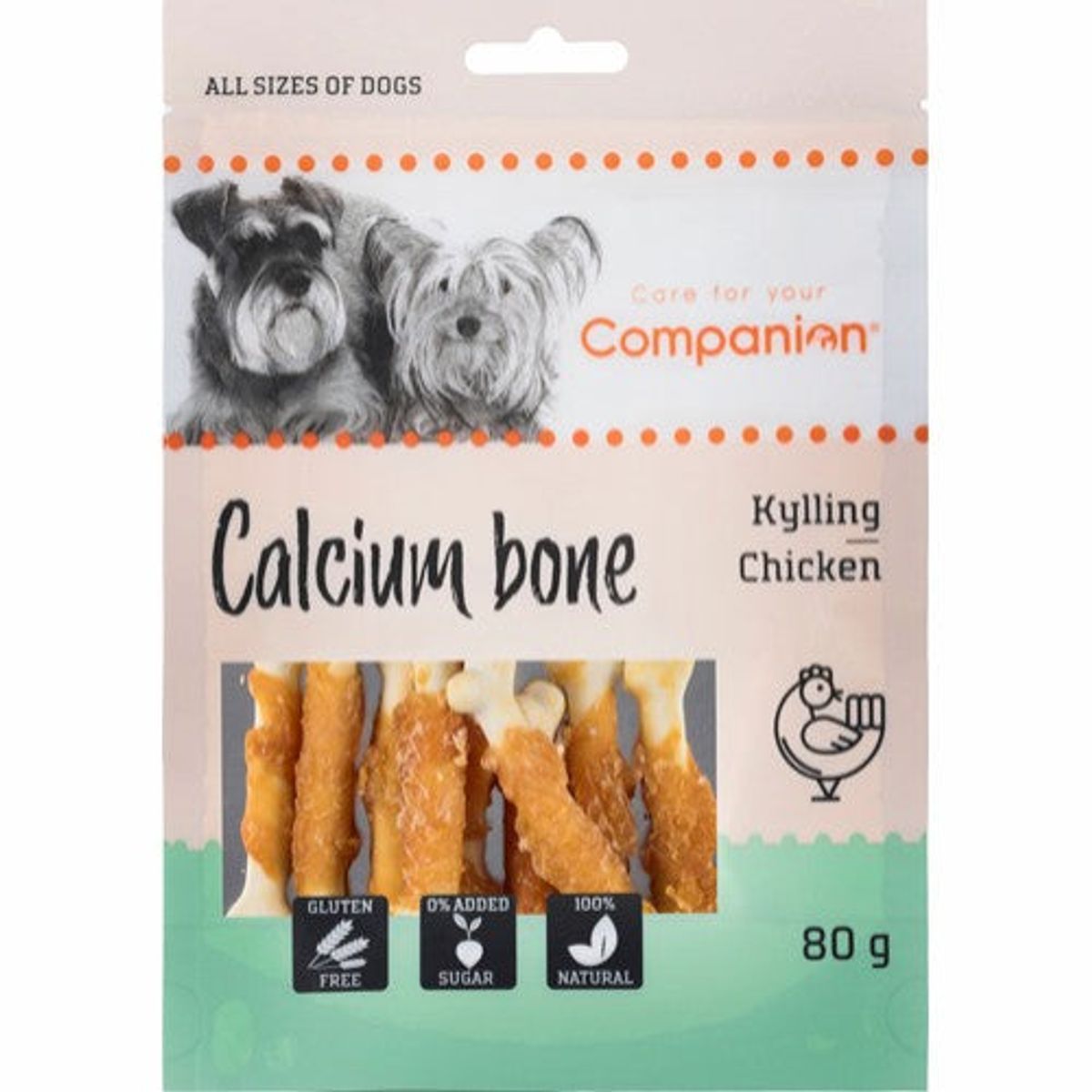 Eldorado - Companion Calcium Ben med Kylling 80g Hundegodbid - Hundegodbidder