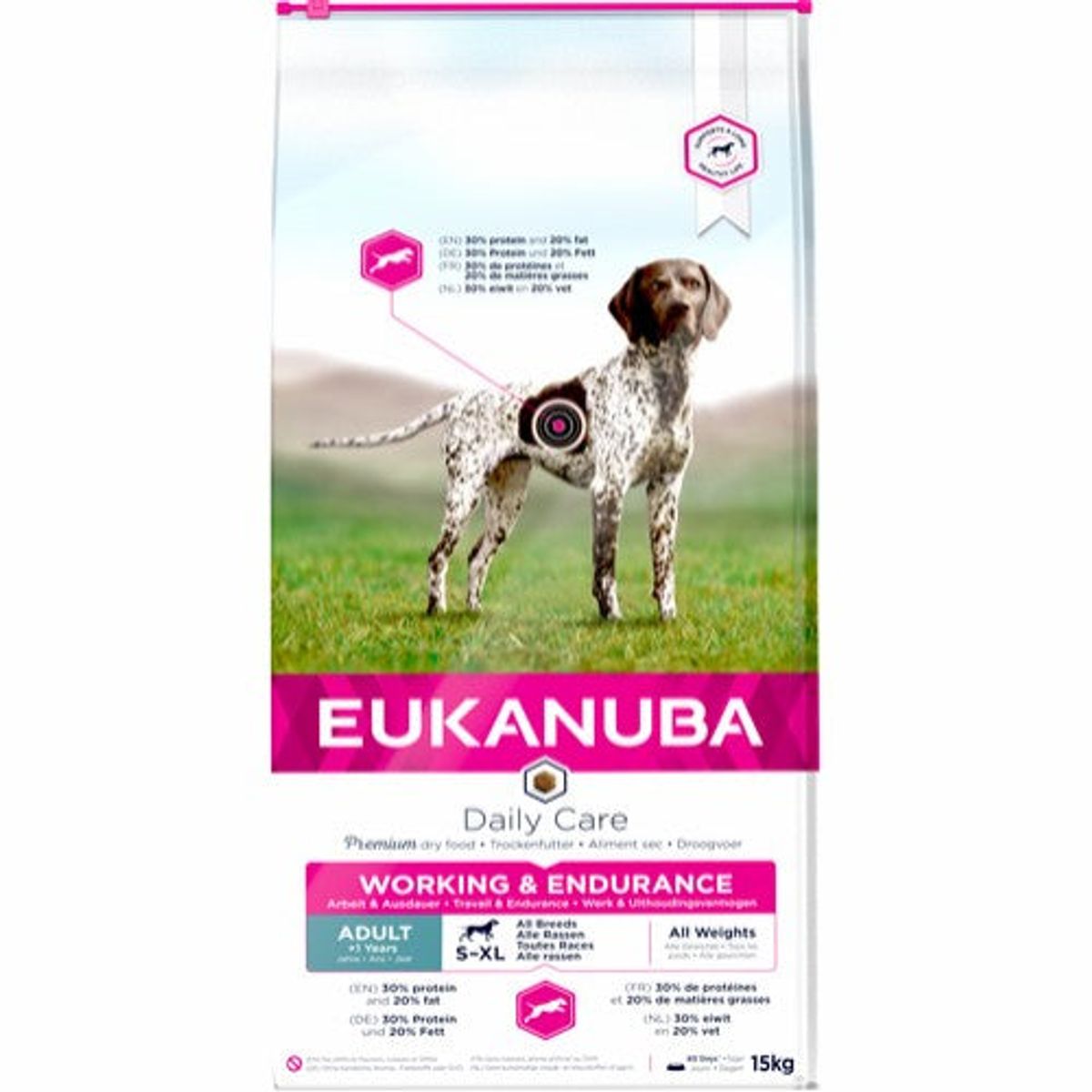 Eldorado - Eukanuba Adult Daily Care Working & Endurance, 15kg - Hundefoder