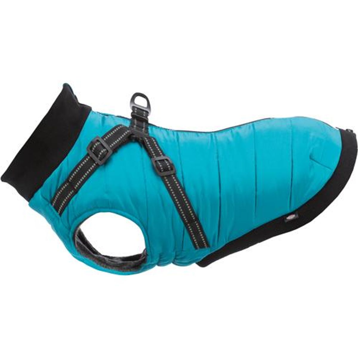 Eldorado - Trixie Pontis Hundefrakke med sele, Aqua - S : 33cm - Pet Apparel