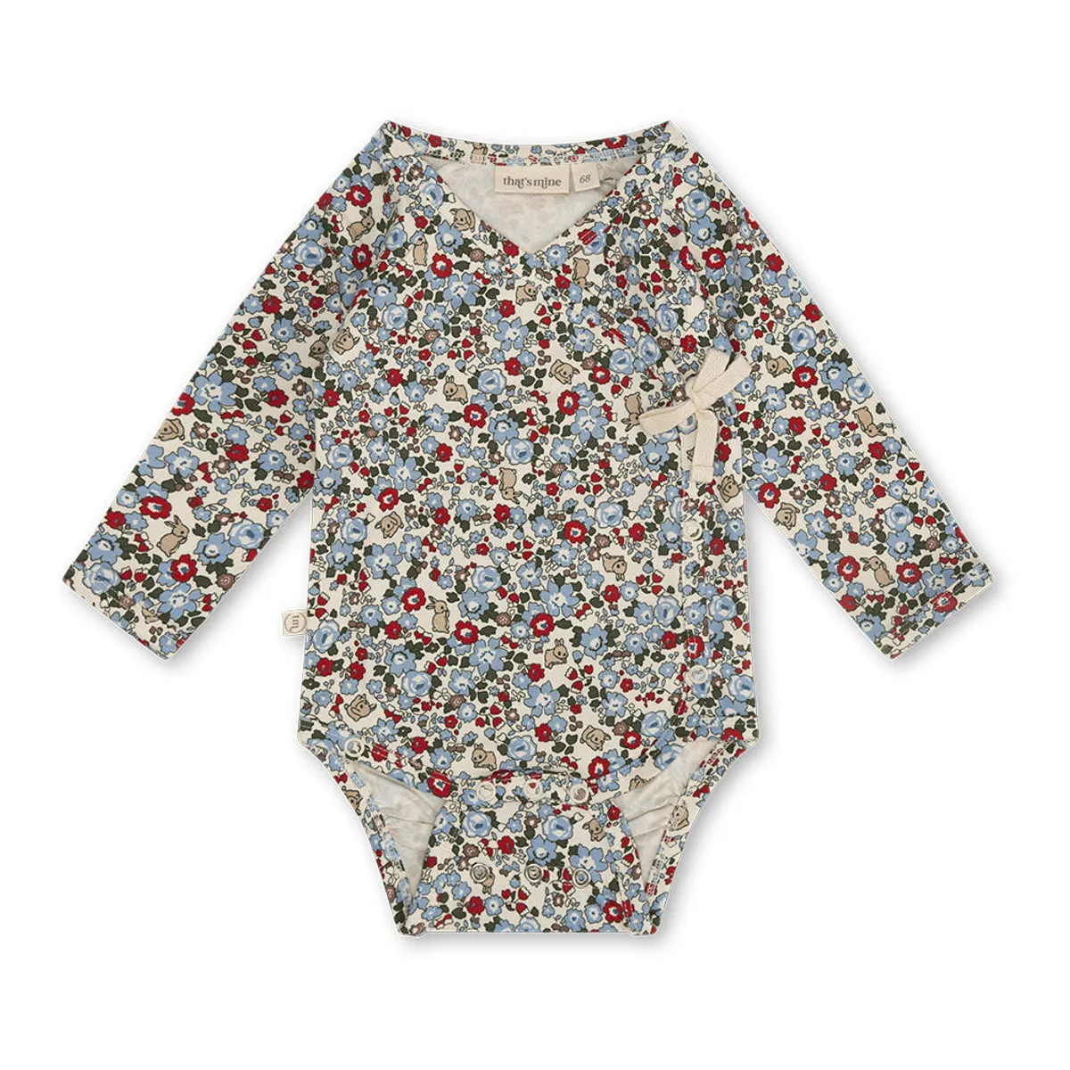 Elia wrap body - Flora bunnies rouge