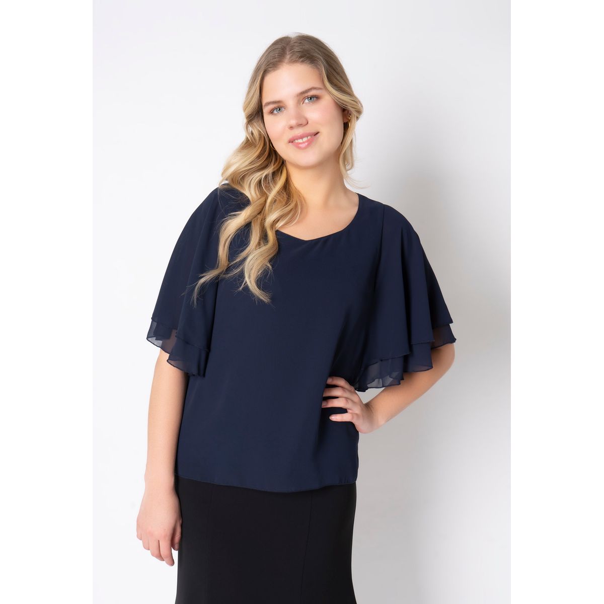 Elnobel - Navy - Bluse - 42