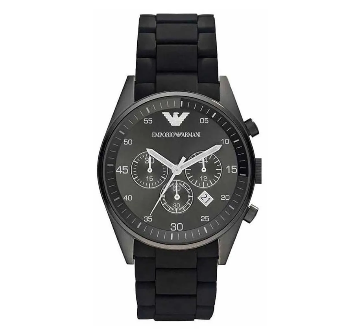 Emporio Armani Black Rubber Herreur AR5889