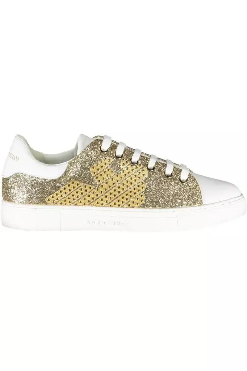 Emporio Armani Guld Polyester Sneakers