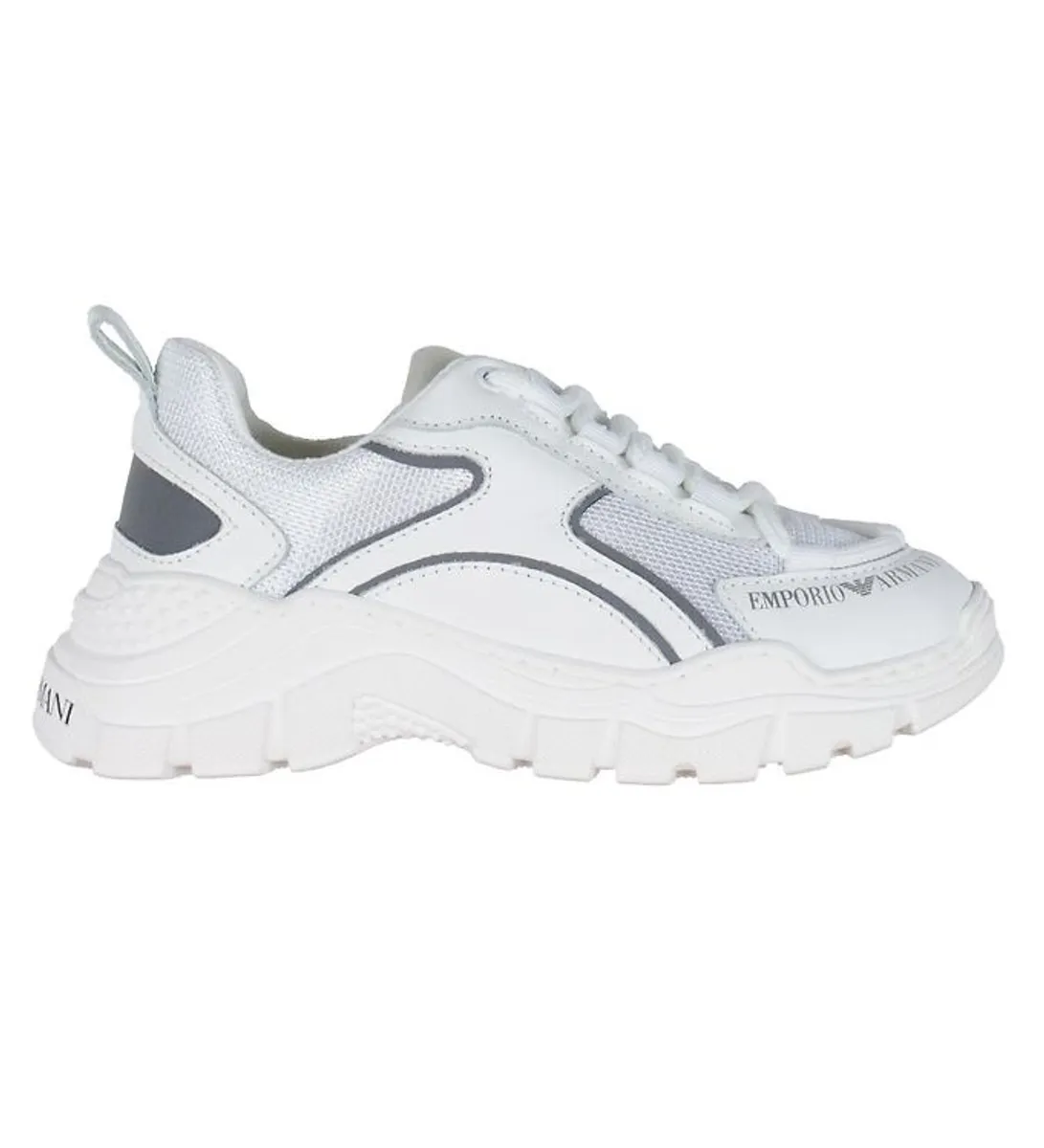 Emporio Armani Sko - Bianco/Silver